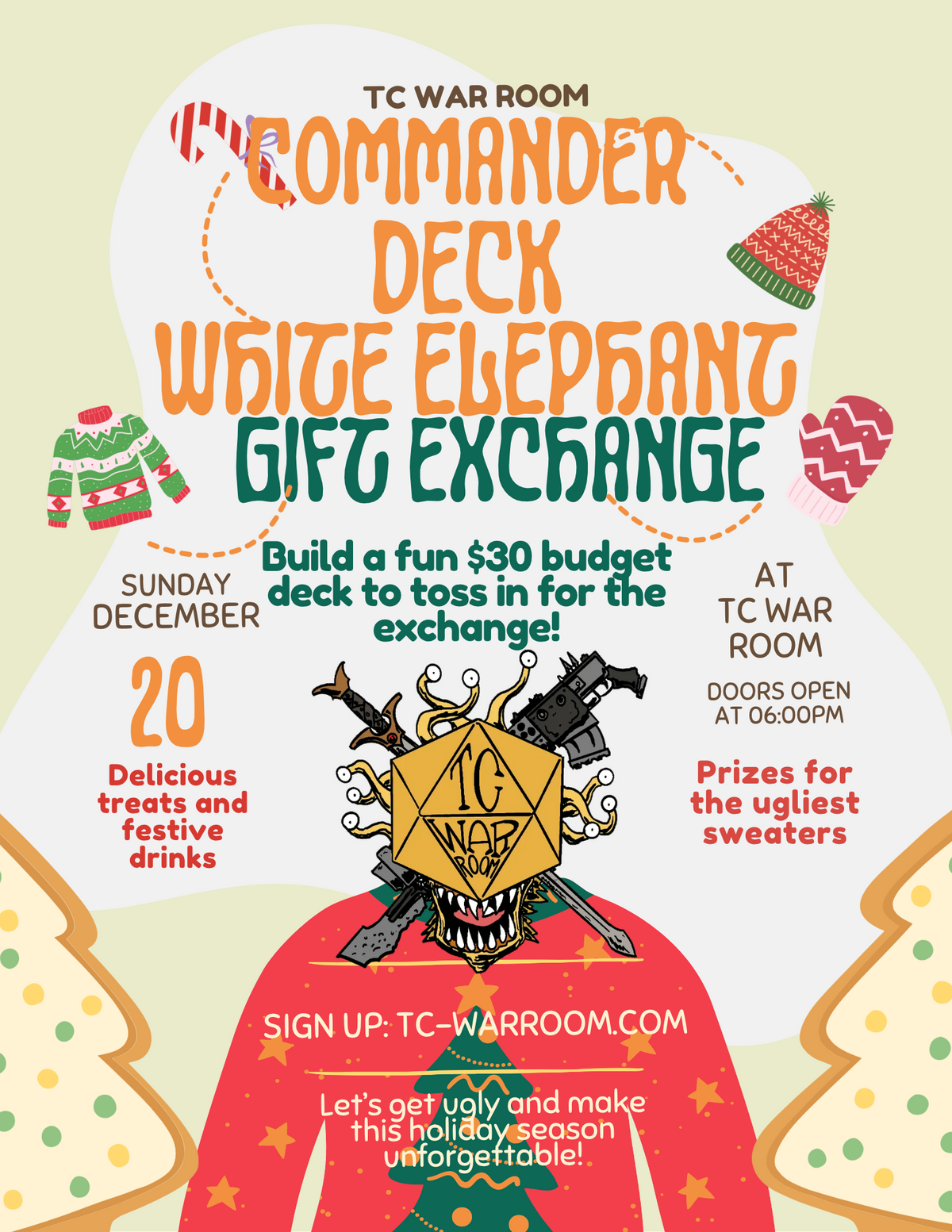 TC War Room White Elephant Commander Deck Exchange Dec 20th 6pm
