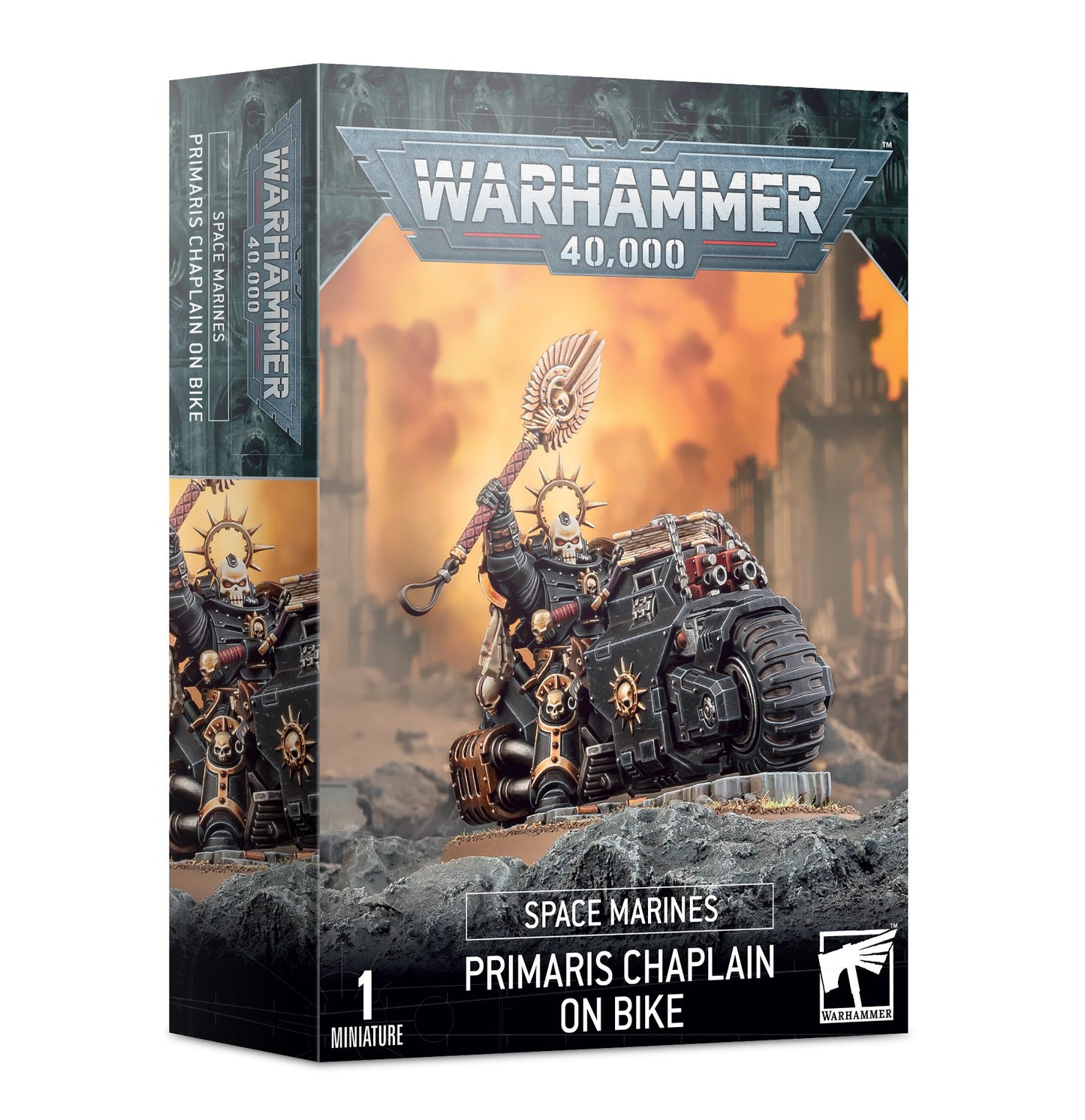 Warhammer 40K: Space Marines Primaris Capellán en bicicleta