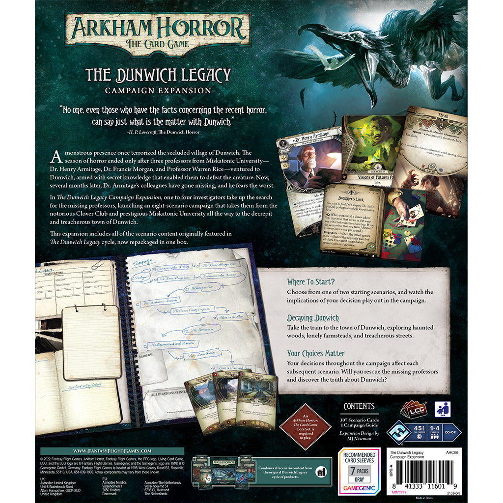 Arkham Horror LCG: Expansión de la campaña El legado de Dunwich