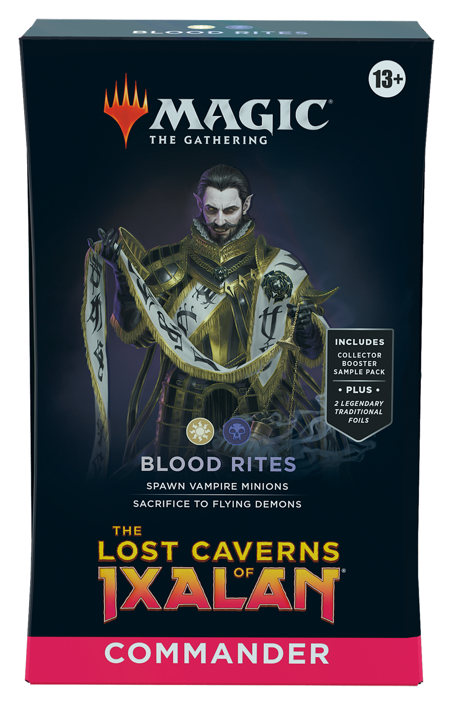 Magic: The Gathering The Lost Caverns of Ixalan Commander Decks (100-Card Deck, 2-Card Collector Booster Sample Pack + Accessories)