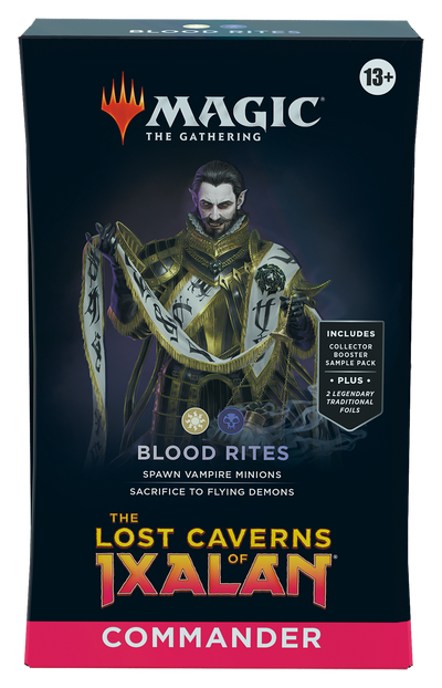 Magic: The Gathering The Lost Caverns of Ixalan Commander Decks (100-Card Deck, 2-Card Collector Booster Sample Pack + Accessories)