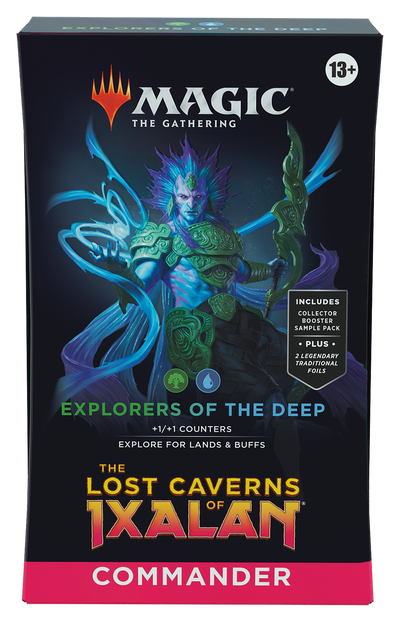 Magic: The Gathering The Lost Caverns of Ixalan Commander Decks (100-Card Deck, 2-Card Collector Booster Sample Pack + Accessories)