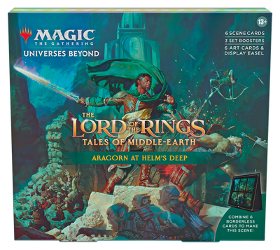 Magic: The Gathering The Lord of the Rings: Tales of Middle-earth Scene Boxes (6 Scene Cards, 6 Art Cards, 3 Set Boosters + Display Easel)