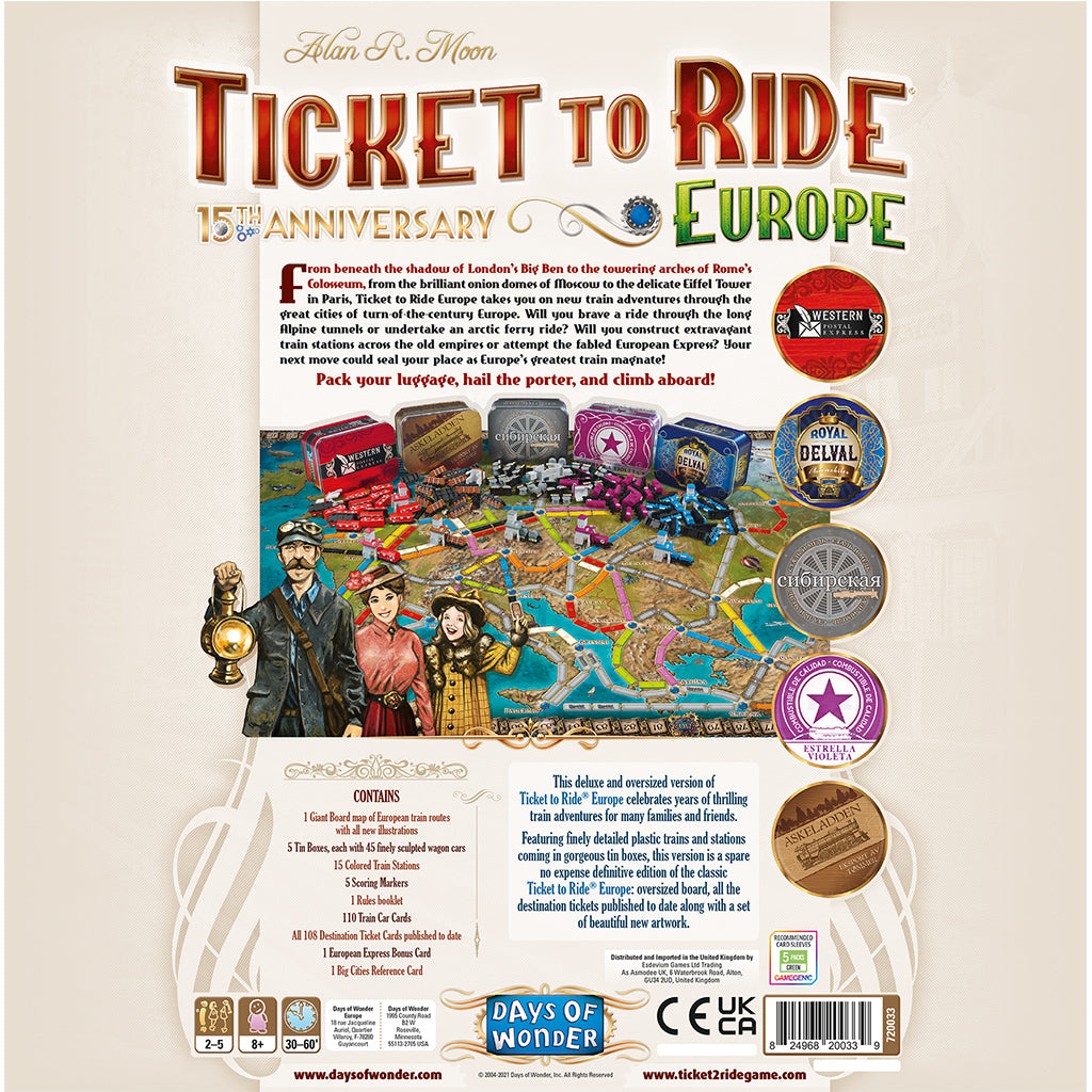Ticket to Ride: 15.º aniversario de Europa
